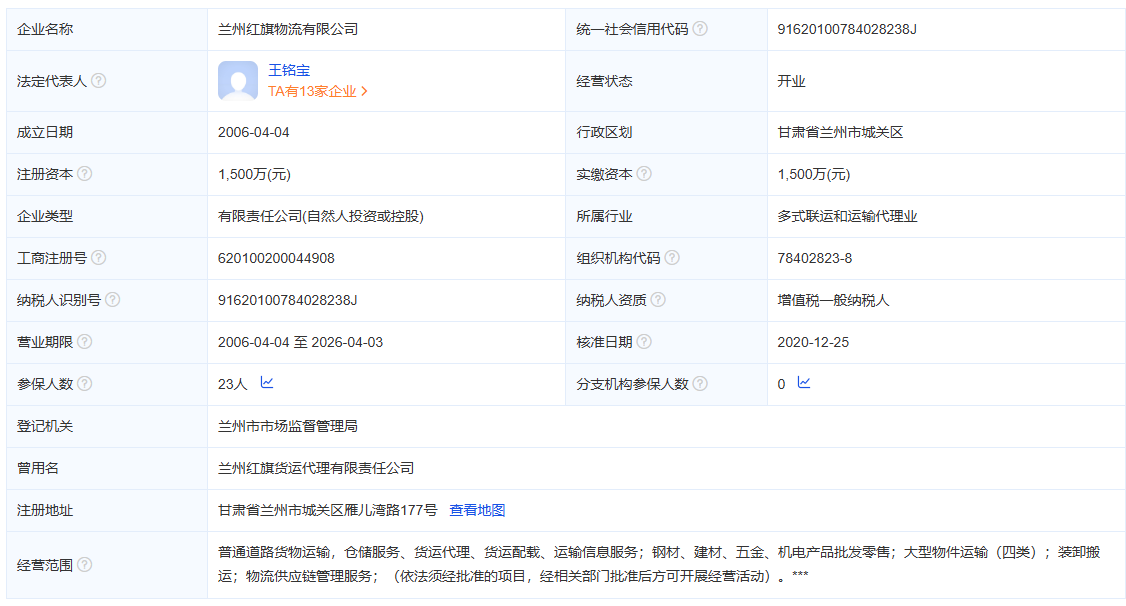 兰州红旗物流 大型物件运输的专业领航者